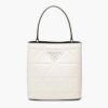 Prada Women Bucket Design Spectrum Leather Bag-white