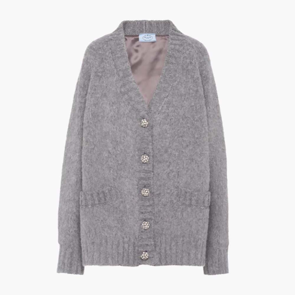 prada wool cardigan