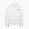 Prada Women Re-Nylon Down Jacket-White
