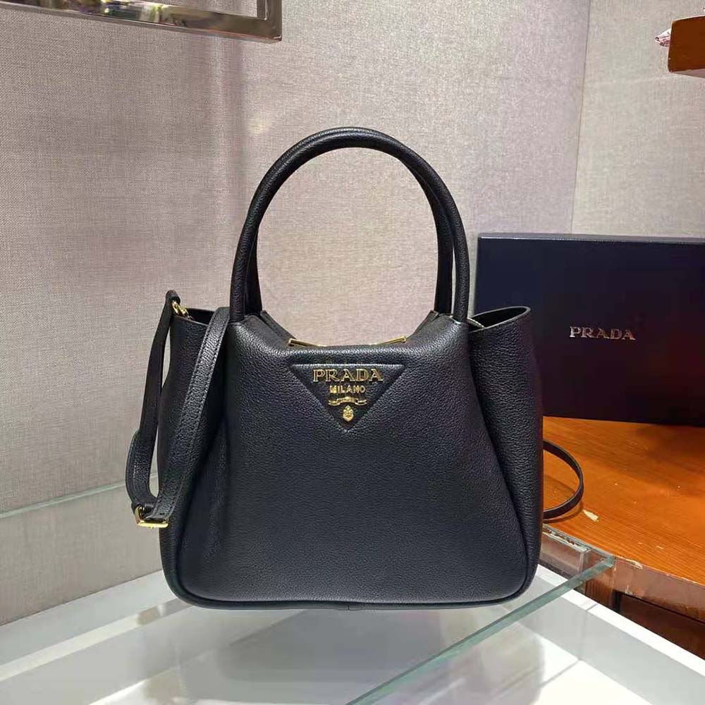 Prada Leather Ring Handbag (SHG-1BZ8Cb) – LuxeDH