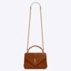Saint Laurent YSL Women College Medium in Quilted Suede