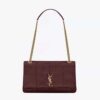 Saint Laurent YSL Women Jamie Medium Carre Reive Gauche in Lambskin-Maroon