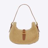 Saint Laurent YSL Women Le Fermoir Hobo Bag in Merino Shearling
