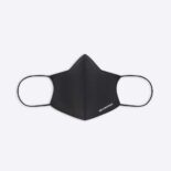 Balenciaga Women Care Mask in Black and White Printed Neoprene