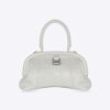 Balenciaga Women Editor Small Bag in Extra Supple Crocodile Embossed Calfskin in White 6 Balenciaga Women Editor Small Bag in Extra Supple Crocodile Embossed Calfskin in White