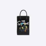 Balenciaga Women the Simpsons Tm 20th Television Mini Shopping Bag in Shiny Box Calfskin in Black