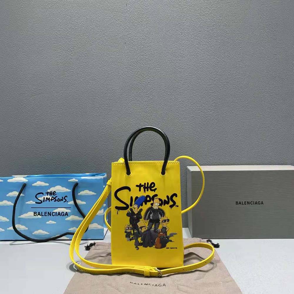 Buy Balenciaga X The Simpsons M Shopper Shoulder Tote Bag  Yellow At 49  Off  Editorialist