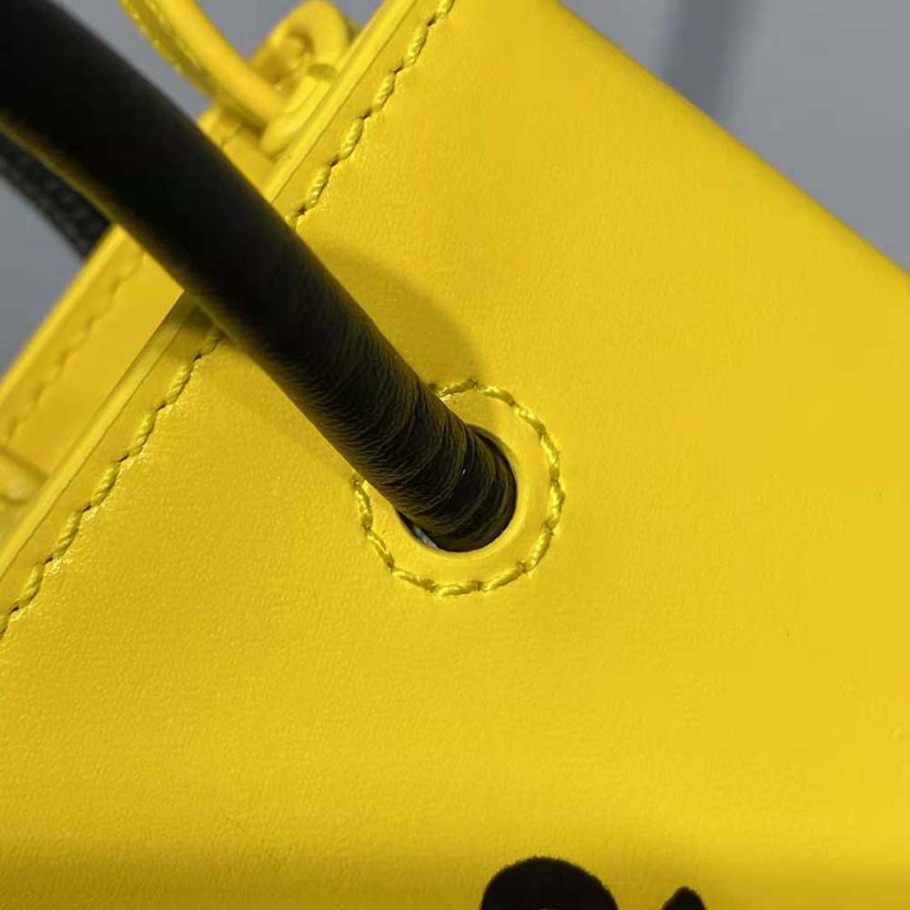 Balenciaga x The Simpsons Mini Shopping Bag Yellow in Calfskin Leather with  Silver-tone - US
