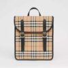 Burberry Women Vintage Check Nylon Satchel-Brown