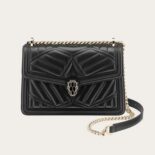 Bvlgari Women Serpenti Diamond Blast Shoulder Bag-Black