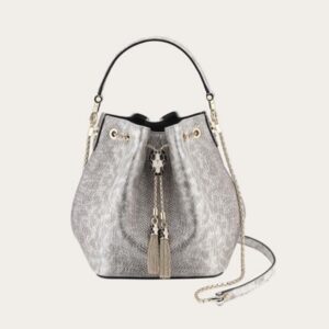 Bvlgari Women Serpenti Forever Bucket Bag-Silver