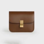Celine Women Teen Classic Bag in Box Calfskin-Brown