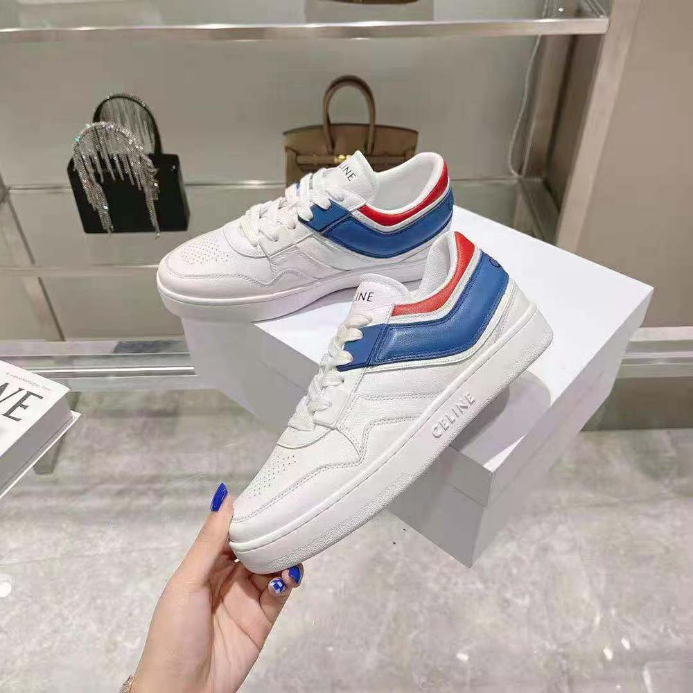 Celine Women Trainer Low Lace-up Sneaker in Calfskin-Blue 5 Celine Women Trainer Low Lace-up Sneaker in Calfskin-Blue - Image 5