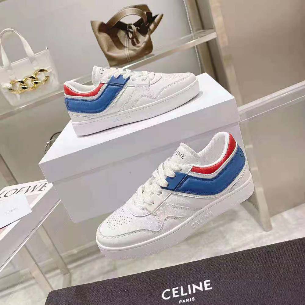 Celine Women Trainer Low Lace-up Sneaker in Calfskin-Blue 7 Celine Women Trainer Low Lace-up Sneaker in Calfskin-Blue - Image 7