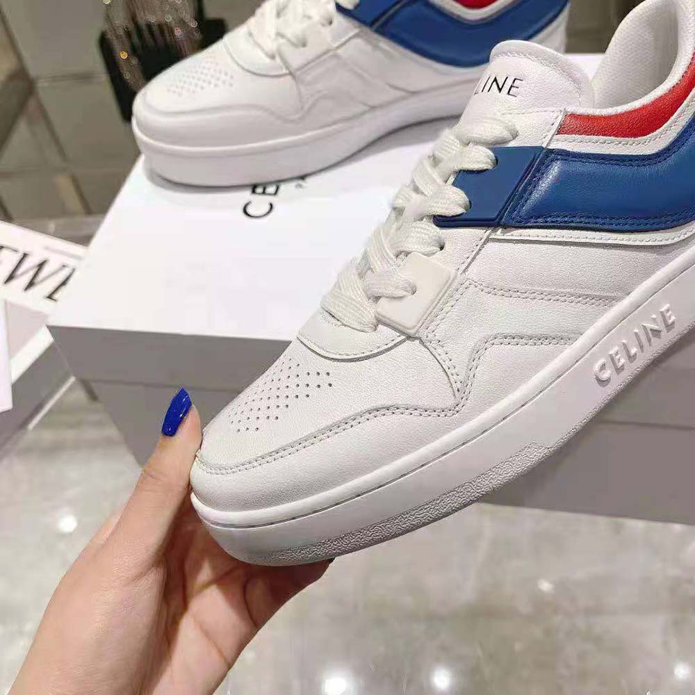 Celine Women Trainer Low Lace-up Sneaker in Calfskin-Blue 10 Celine Women Trainer Low Lace-up Sneaker in Calfskin-Blue - Image 10