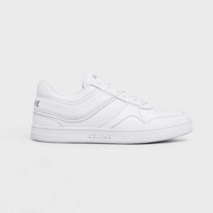 Celine Women Trainer Low Lace-up Sneaker in Calfskin-White