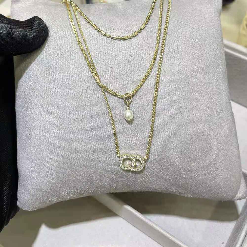 Japan Used Necklace] Dior Clair Lune Necklace Cd Signature N0717Cdlcy D301  Gold | eBay