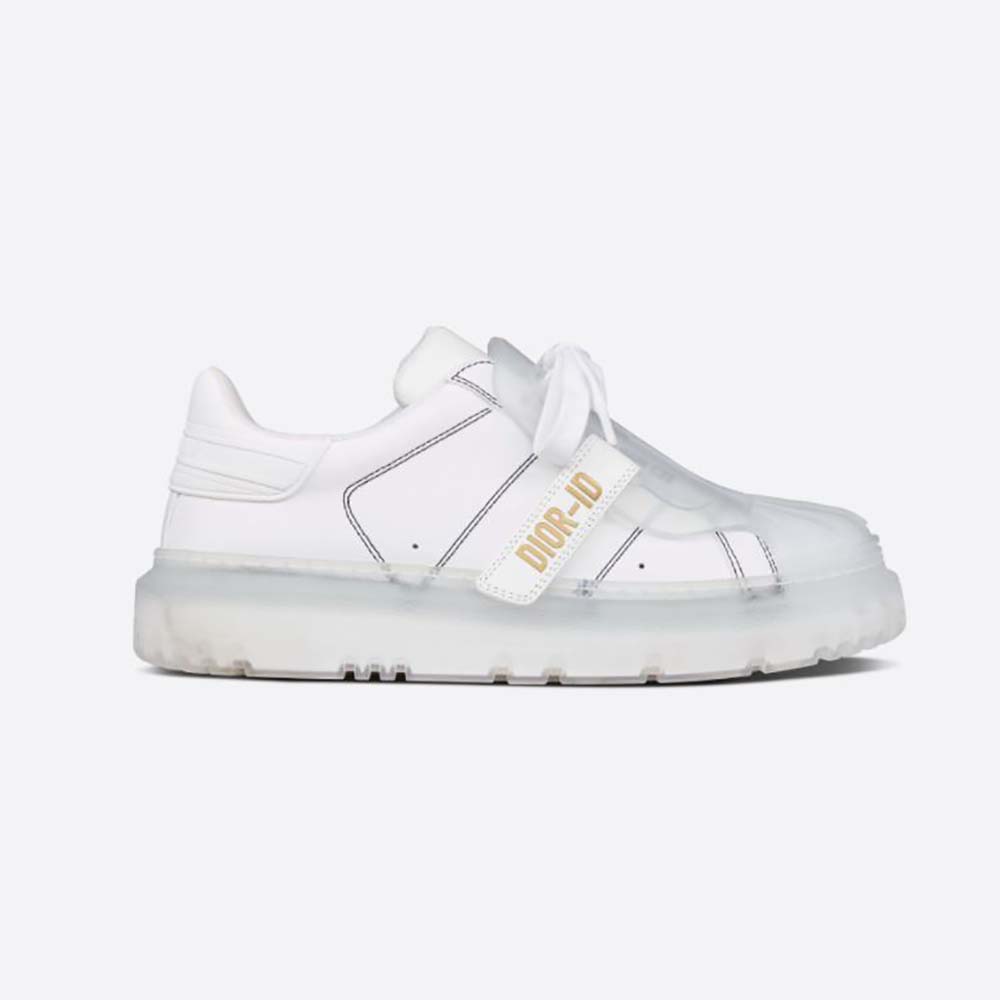 Dior Women DiorId Sneaker White Calfskin and Transparent Rubber