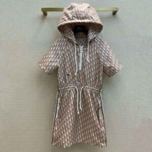 dior short hooded dress Christian Dior Short Hooded Dress Navy Dior Oblique Motif Coco Approved Studio