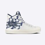 Dior Women Walk N Dior Star Sneaker Blue and White Calfskin and Technical Fabric