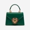 Dolce Gabbana D&G Women Small Smooth Calfskin Devotion Bag-Green