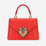 Dolce Gabbana D&G Women Small Smooth Calfskin Devotion Bag-Red