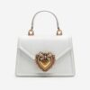 Dolce Gabbana D&G Women Small Smooth Calfskin Devotion Bag-White