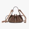 Fendi Women Pomodorino Brown FF Fabric Mini-Bag 11 Fendi Women Pomodorino Brown FF Fabric Mini-Bag