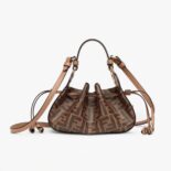 Fendi Women Pomodorino Brown FF Fabric Mini-Bag