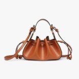 Fendi Women Pomodorino Brown Leather Mini-Bag