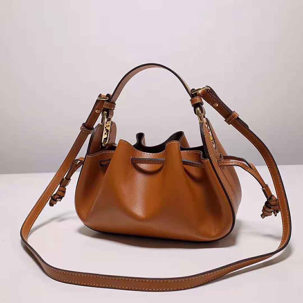 Fendi Women Pomodorino Brown Leather Mini-Bag 5 Fendi Women Pomodorino Brown Leather Mini-Bag - Image 5