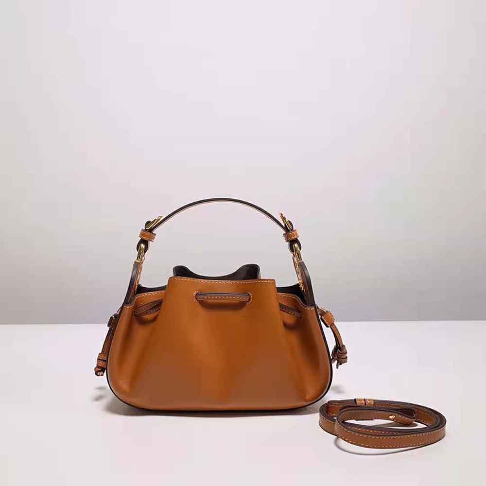 Fendi Women Pomodorino Brown Leather Mini-Bag 2 Fendi Women Pomodorino Brown Leather Mini-Bag - Image 2