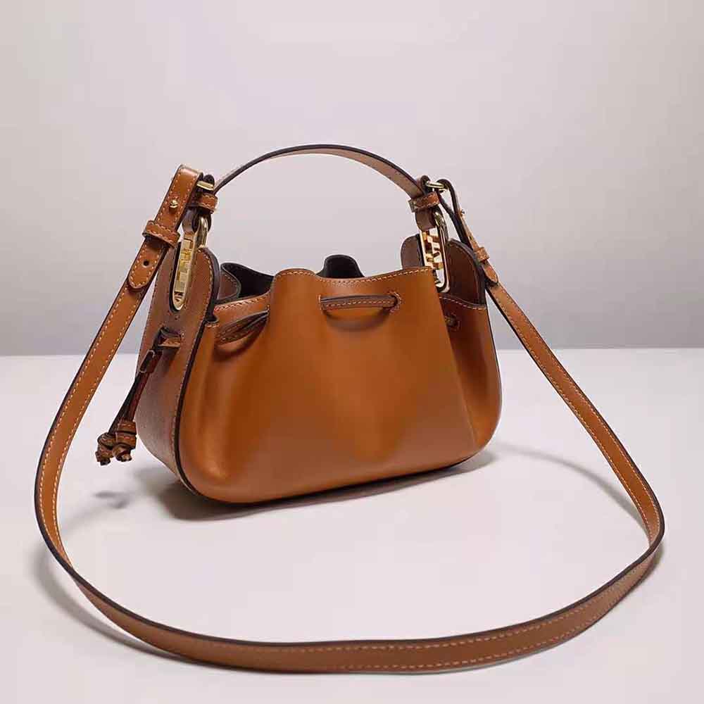 Fendi Women Pomodorino Brown Leather Mini-Bag 4 Fendi Women Pomodorino Brown Leather Mini-Bag - Image 4