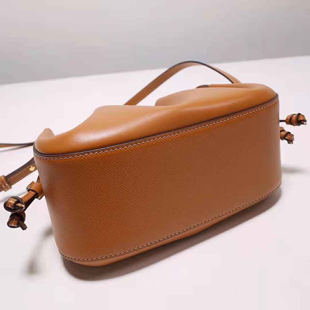 Fendi Women Pomodorino Brown Leather Mini-Bag