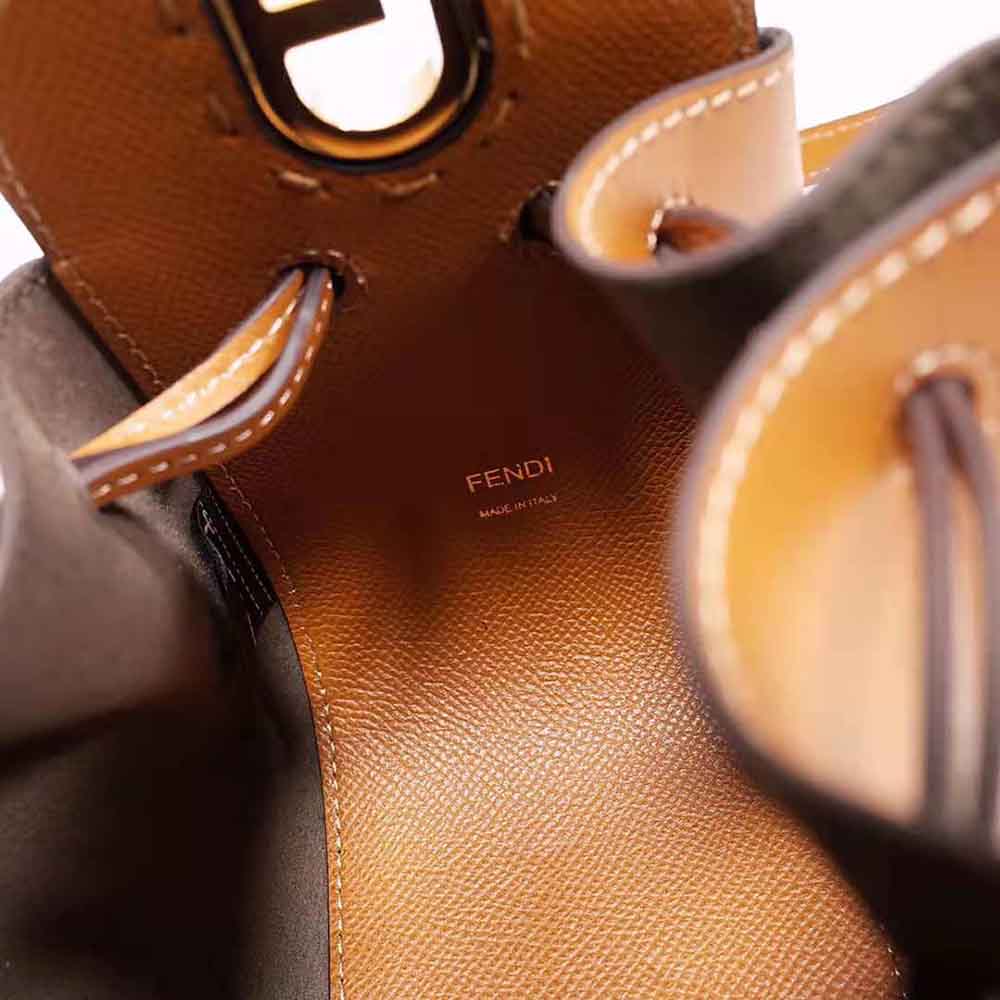 Fendi Women Pomodorino Brown Leather Mini-Bag 8 Fendi Women Pomodorino Brown Leather Mini-Bag - Image 8