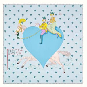 Hermes Women Tea Time Scarf 70 in Silk with Hand-Rolled Edges