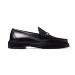 Jimmy Choo Men Jc Eric Haze Ezra M Black Box Calf Loafers with Eric Haze Star Chain
