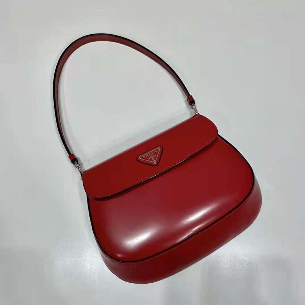 Cleo leather handbag Prada Red in Leather - 34795693