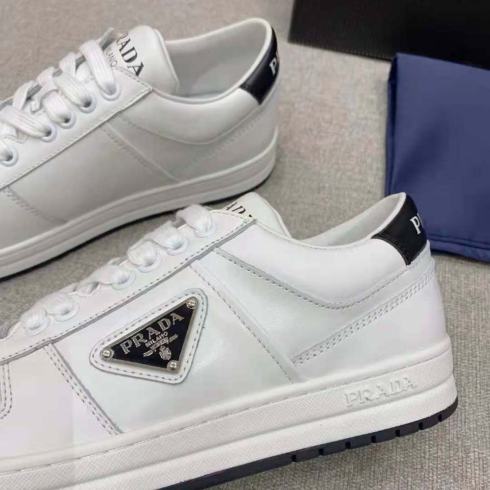 Designer Casual Downtown Perforated Leather Sneakers Prads Shoes Training  Shoe Fashion Luxury Sneaker Shoe Platform Lace Up Print Plate Forme Hdfhf  From Van6688, $99.49