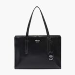 Prada Women Re-Edition 1995 Brushed-Leather Medium Handbag-Black