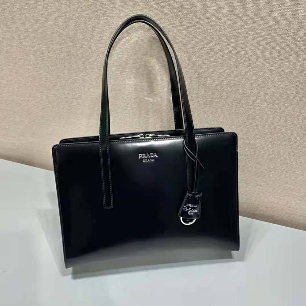 Prada Women Re-Edition 1995 Brushed-Leather Medium Handbag-Black 5 Prada Women Re-Edition 1995 Brushed-Leather Medium Handbag-Black - Image 5