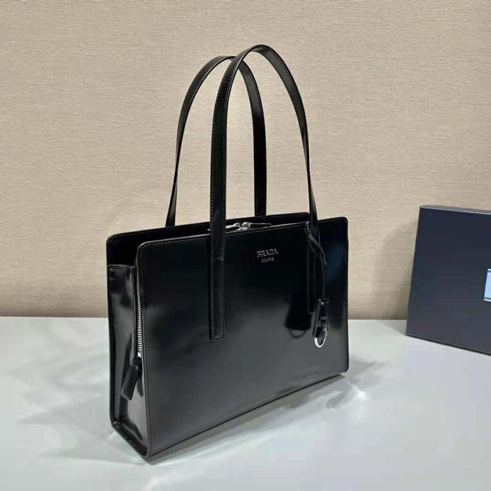Prada Women Re-Edition 1995 Brushed-Leather Medium Handbag-Black 6 Prada Women Re-Edition 1995 Brushed-Leather Medium Handbag-Black - Image 6