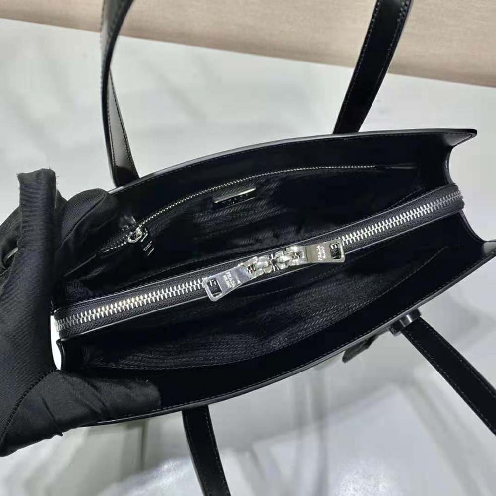 Prada Women Re-Edition 1995 Brushed-Leather Medium Handbag-Black 9 Prada Women Re-Edition 1995 Brushed-Leather Medium Handbag-Black - Image 9