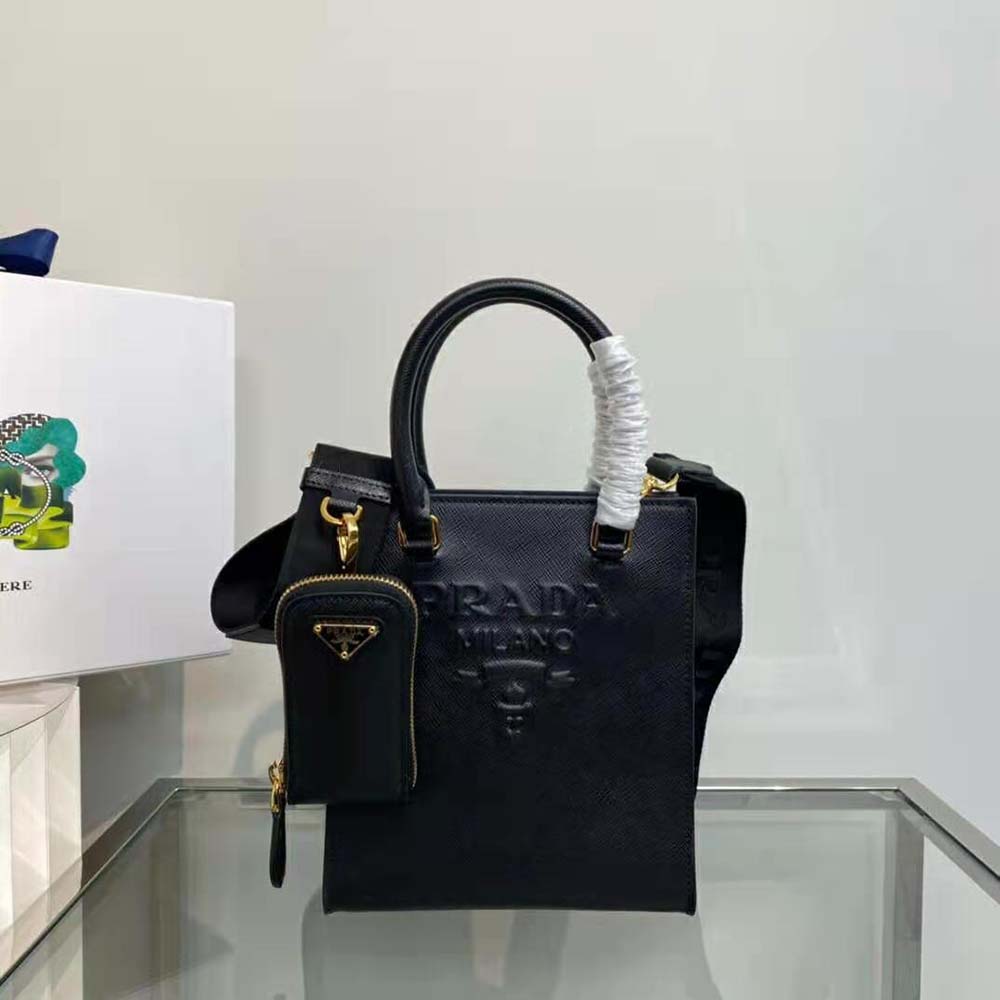 Prada Women Small Saffiano Leather Handbag-Black 2 Prada Women Small Saffiano Leather Handbag-Black - Image 2