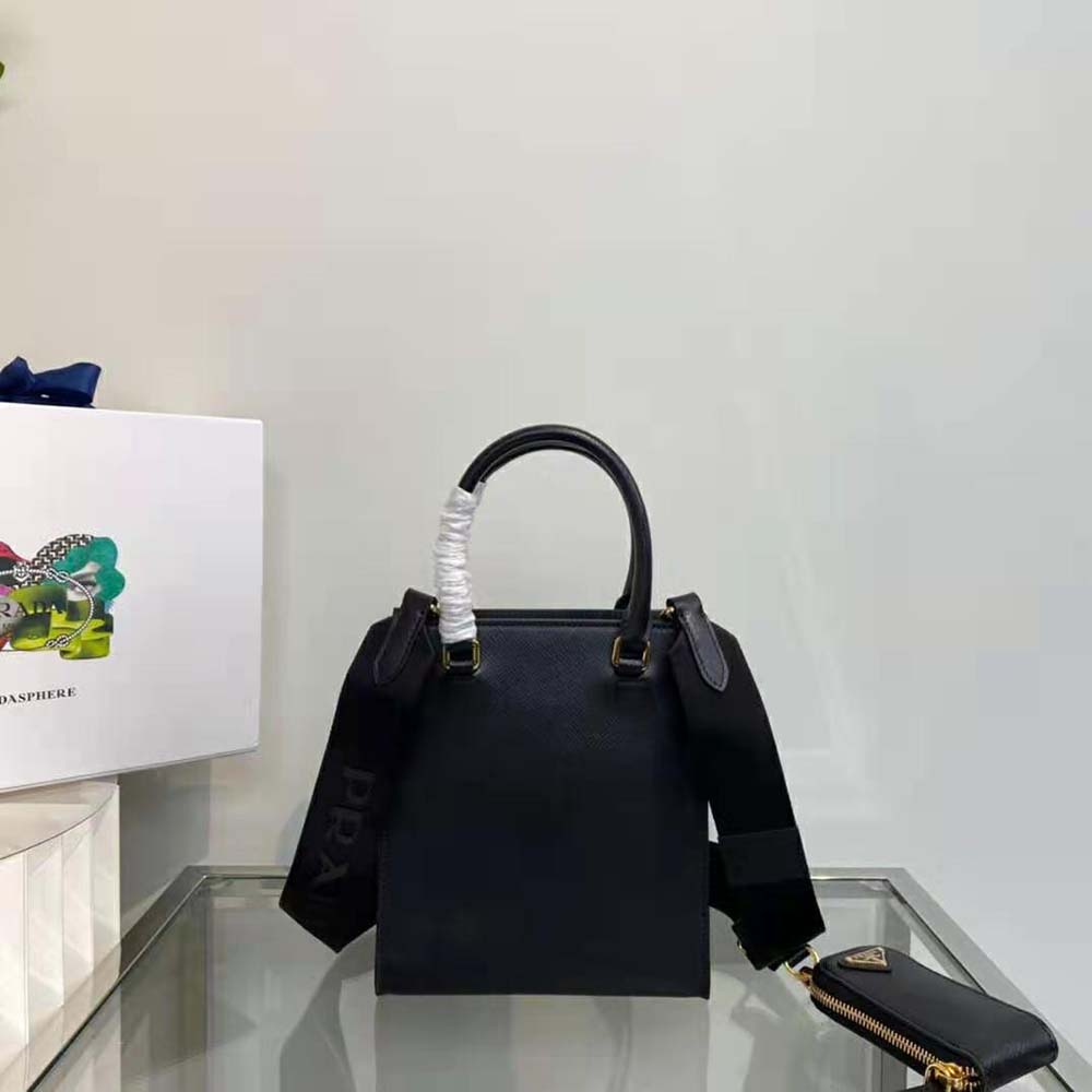 Prada Women Small Saffiano Leather Handbag-Black 3 Prada Women Small Saffiano Leather Handbag-Black - Image 3