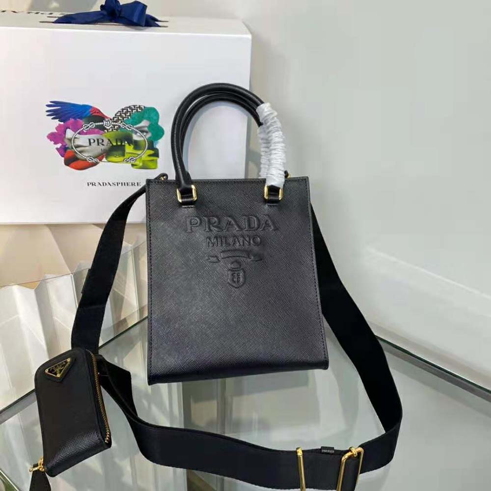 Prada Women Small Saffiano Leather Handbag-Black 5 Prada Women Small Saffiano Leather Handbag-Black - Image 5