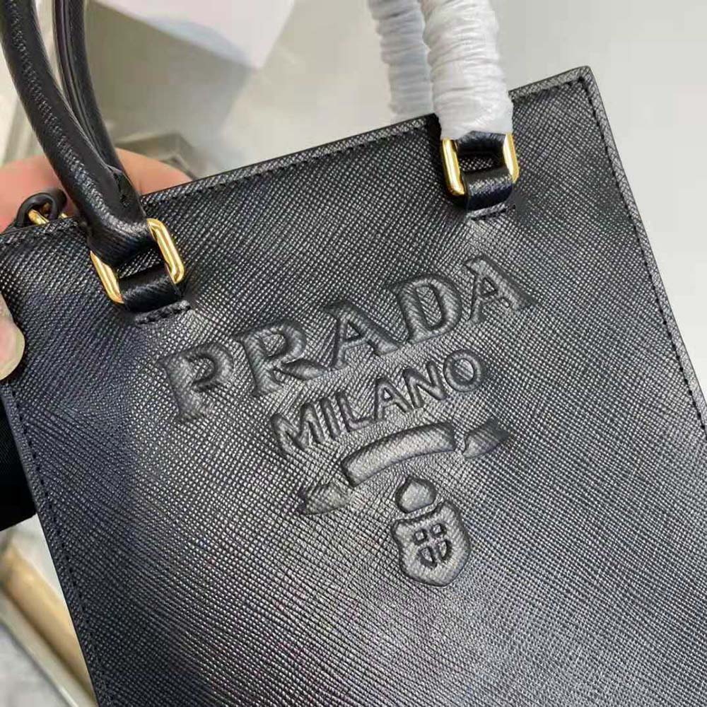 Prada Women Small Saffiano Leather Handbag-Black 9 Prada Women Small Saffiano Leather Handbag-Black - Image 9