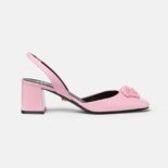 Versace Women La Medusa Leather Sling-Back Pumps-Pink
