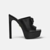 Versace Women La Medusa Platform Mules in 105mm Heel Hight-Black