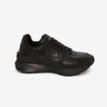 Alexander Mcqueen Unisex Sprint Runner in Calf Leather-Black